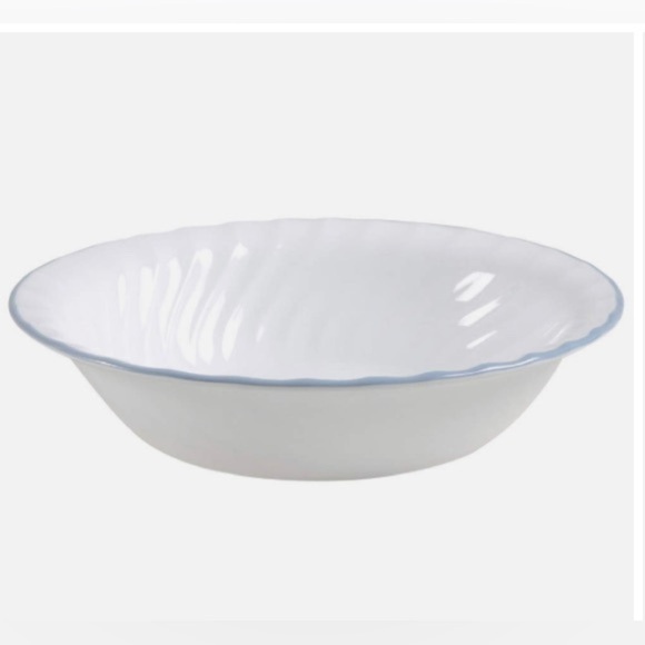 Corelle Impressions Pink Trio Soup Cereal Bowls Set of 3 Blue Rim - Picture 1 of 3